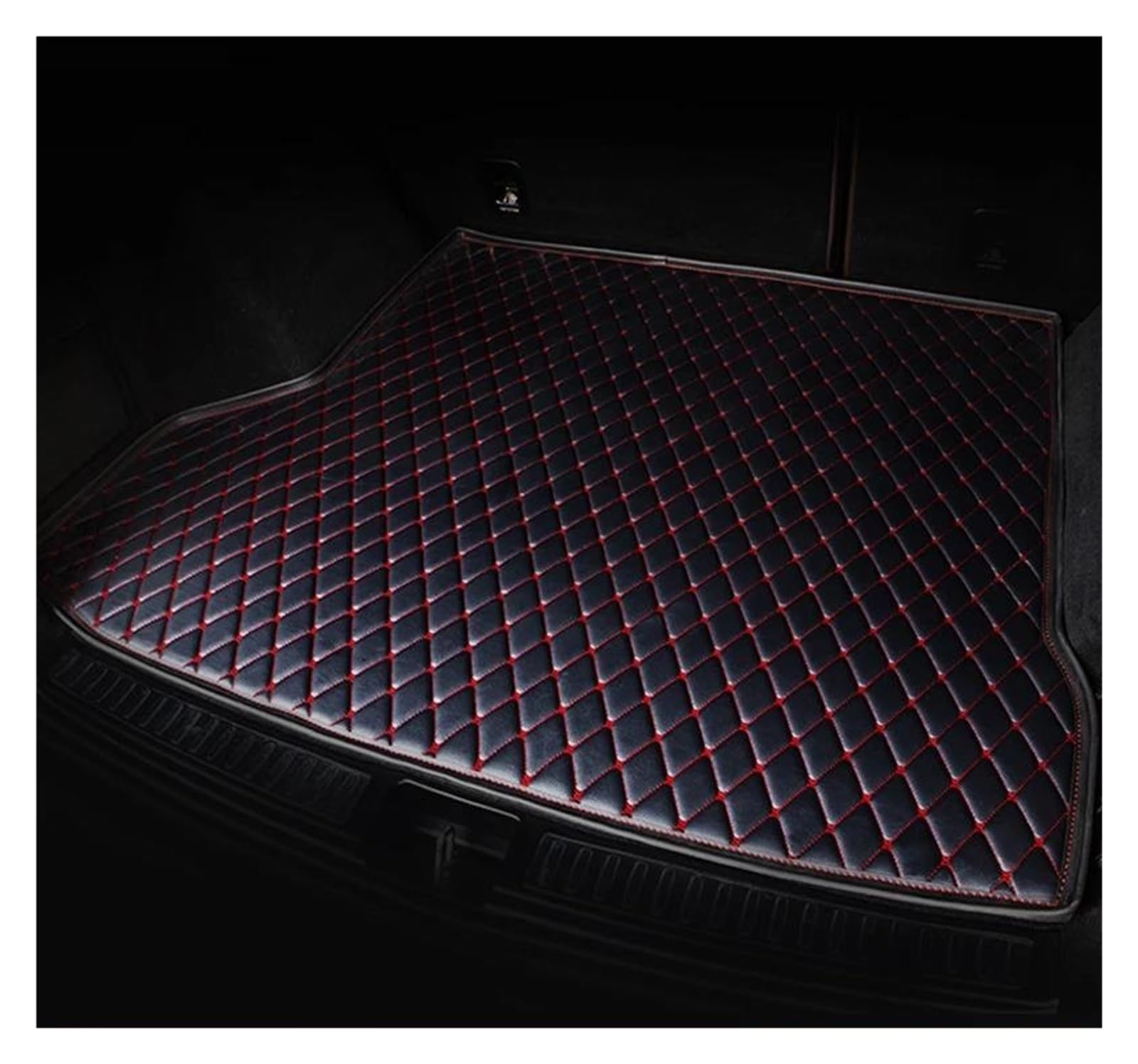 Auto Kofferraummatte Für Cayenne 2011 2012 2013 2014 2015 2016 2017 Kofferraummatte Cargo-Liner Teppich Innenausstattung Boot Liner Mat Kofferraum Schutzmatte(Black-red) von DZSQTGJKIO