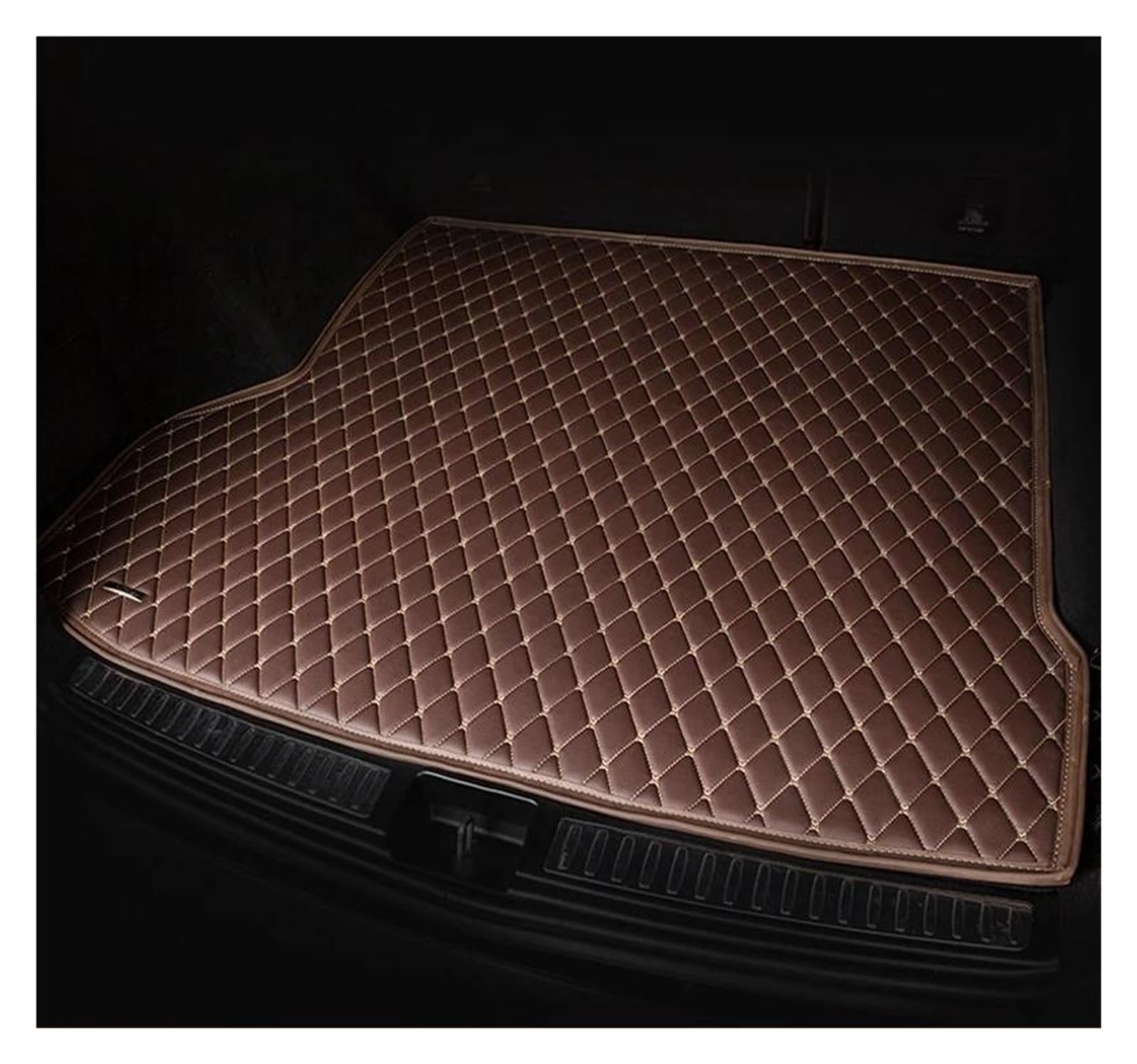 Auto Kofferraummatte Für Cayenne 2011 2012 2013 2014 2015 2016 2017 Kofferraummatte Cargo-Liner Teppich Innenausstattung Boot Liner Mat Kofferraum Schutzmatte(Dunkelbraun) von DZSQTGJKIO