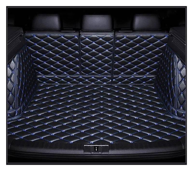 Auto Kofferraummatte Für Maserati Für Quattroporte 2013-2017 2018 2019 Auto-Kofferraummatte Mit Vollständiger Abdeckung, Kofferraumabdeckung Kofferraum Schutzmatte(Black-Blue) von DZSQTGJKIO