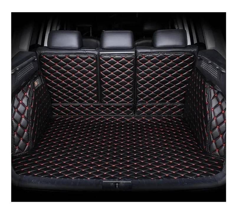 Auto Kofferraummatte Für Mazda 6 Für Atenza 2013 Kofferraummatte Cargo Liner Teppich Kofferraum Aufbewahrungspolster Kofferraumwanne Matte Kofferraum Schutzmatte(Black-Red) von DZSQTGJKIO