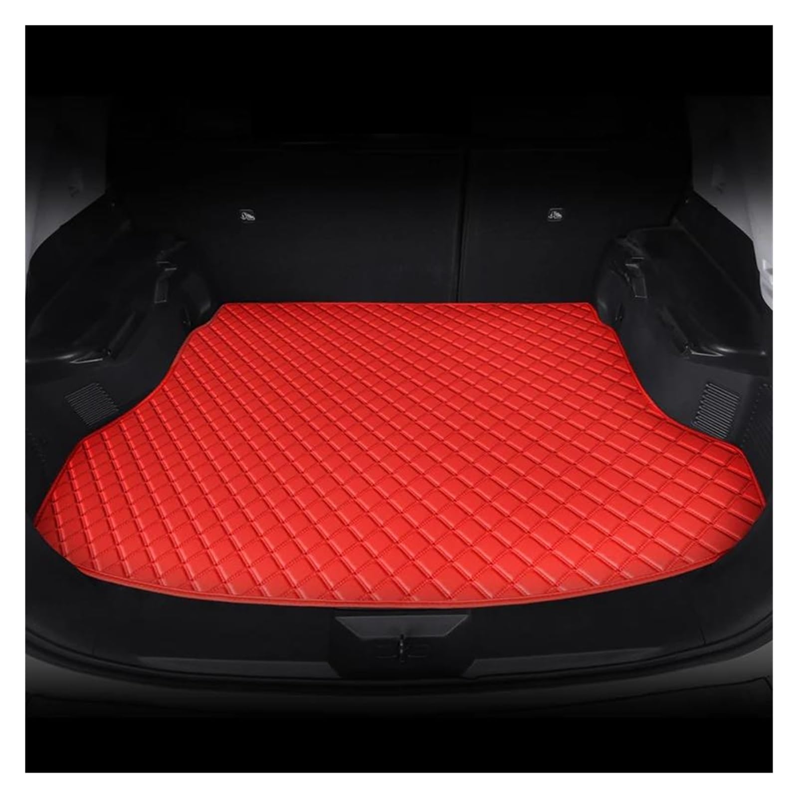 Auto Kofferraummatte Für Serie X1 E84 2009 2010 2011 2012 2013 2014 PU-Leder Custom Car Kofferraummatten Innenteppich Autozubehör Kofferraum Schutzmatte(Rot) von DZSQTGJKIO