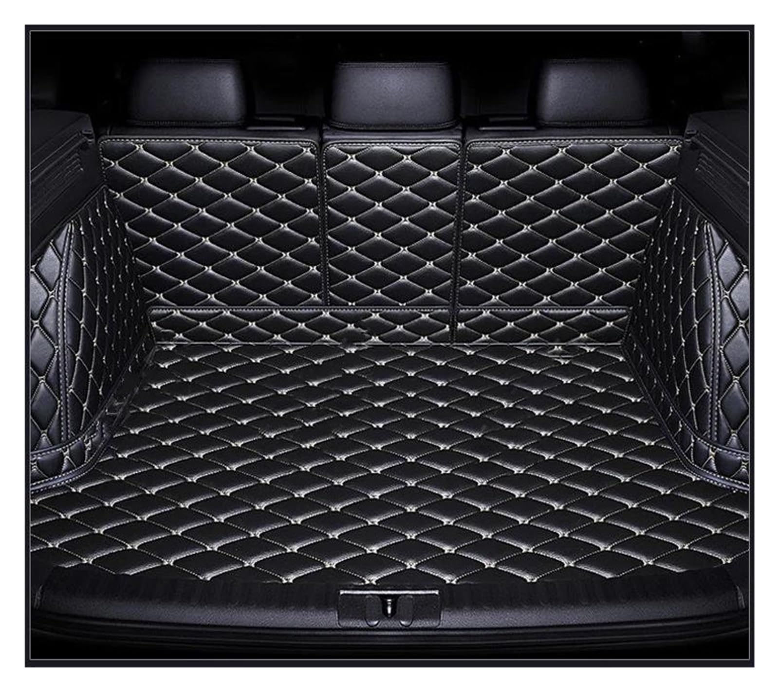 Auto Kofferraummatte Für Skoda Für Superb 2016 2017 2018 2019 Vollständige Abdeckung Kofferraummatte Auto Boot Cover Pad Cargo Liner Innenzubehör Kofferraum Schutzmatte(Black-beige) von DZSQTGJKIO