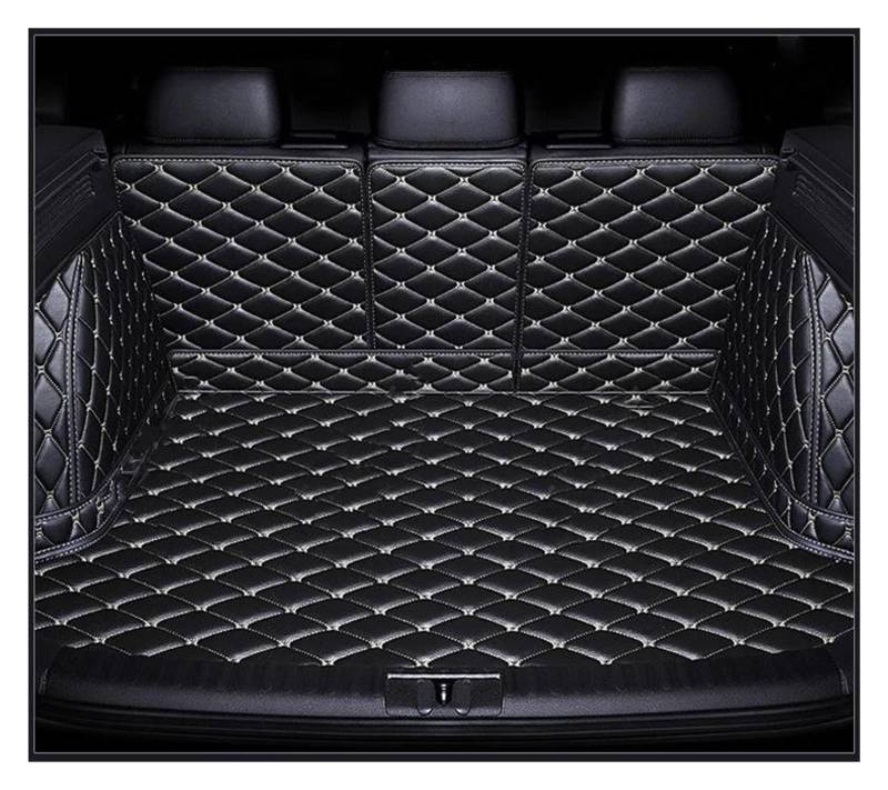 Auto Kofferraummatte Für Skoda Für Superb 2016 2017 2018 2019 Vollständige Abdeckung Kofferraummatte Auto Boot Cover Pad Cargo Liner Innenzubehör Kofferraum Schutzmatte(Black-beige) von DZSQTGJKIO