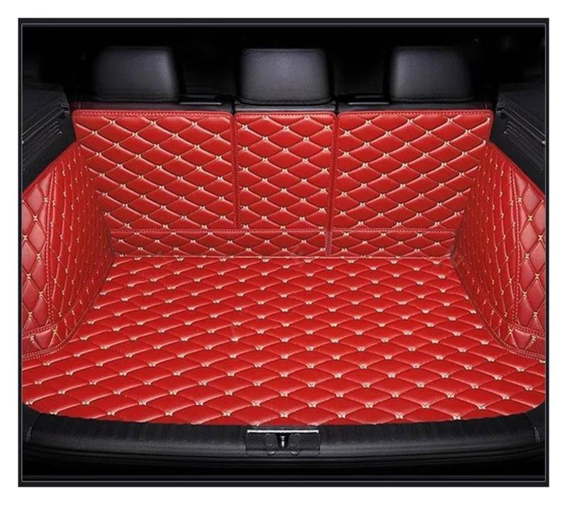 Auto Kofferraummatte Für Skoda Für Superb 2016 2017 2018 2019 Vollständige Abdeckung Kofferraummatte Auto Boot Cover Pad Cargo Liner Innenzubehör Kofferraum Schutzmatte(Rot) von DZSQTGJKIO