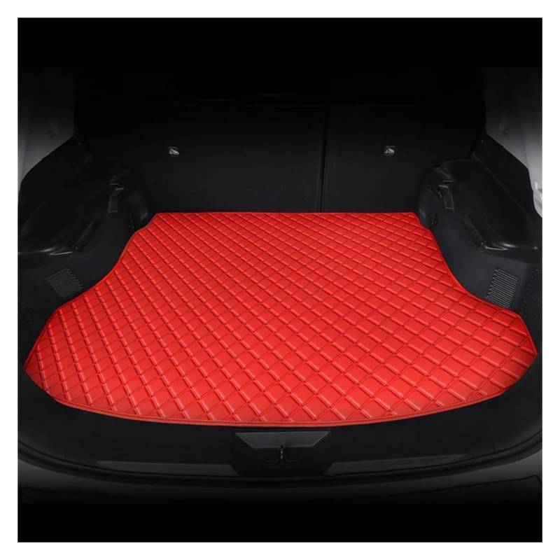 Auto Kofferraummatte Für Toyota Für Auris 2013-2015 2016 2017 2018 2019 PU Leder Custom Car Kofferraummatten Boot Liner Matte Teppich Dekoration Kofferraum Schutzmatte(Rot) von DZSQTGJKIO