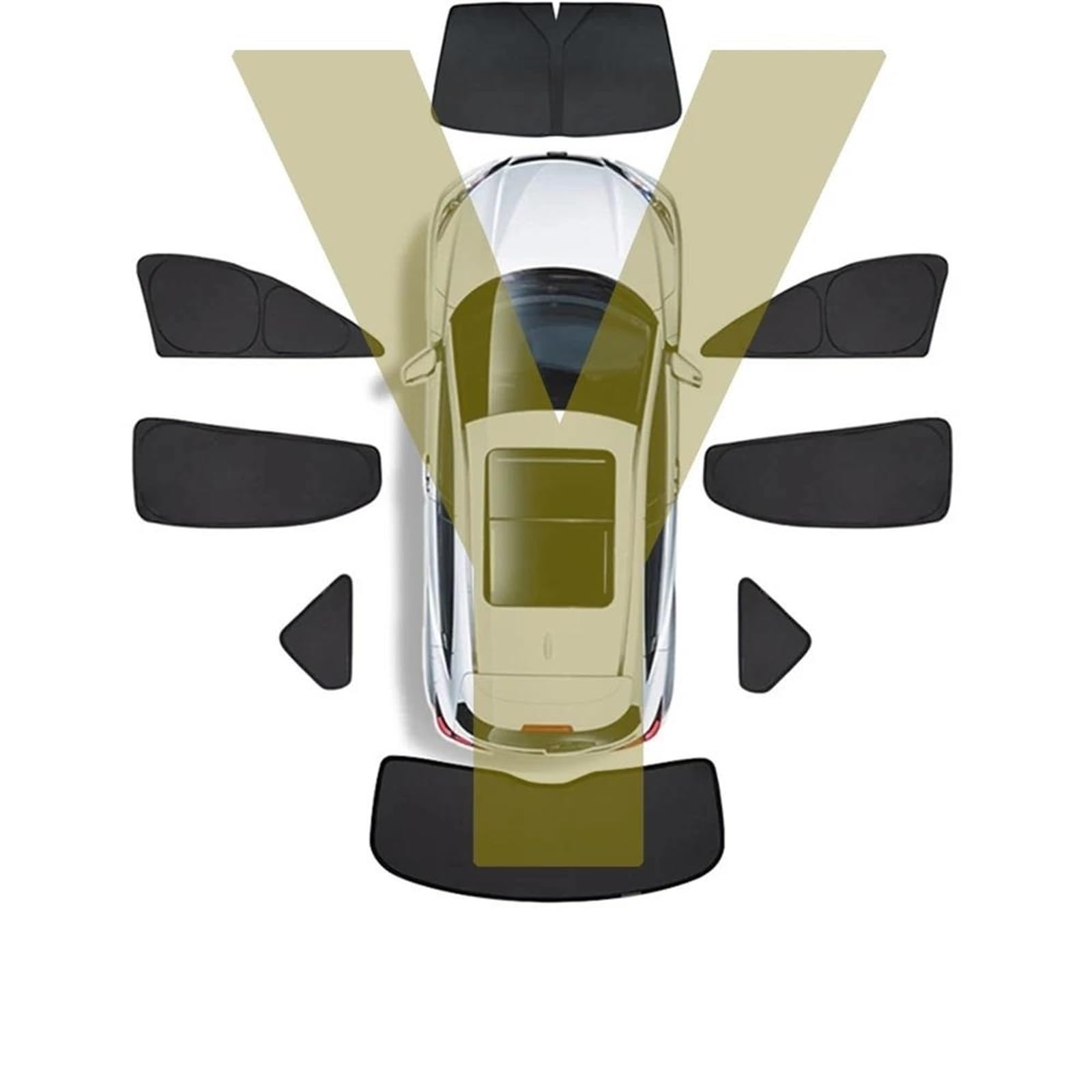 Auto-Sonnenschutz Auto Seite Fenster Sonnenschirm Privatsphäre Fenster Bildschirm Sonnenschirm Für Tesla Für Model3 Für Model Y 2017-2022 Auto Sonnenblende(Y 8PCS) von DZSQTUND