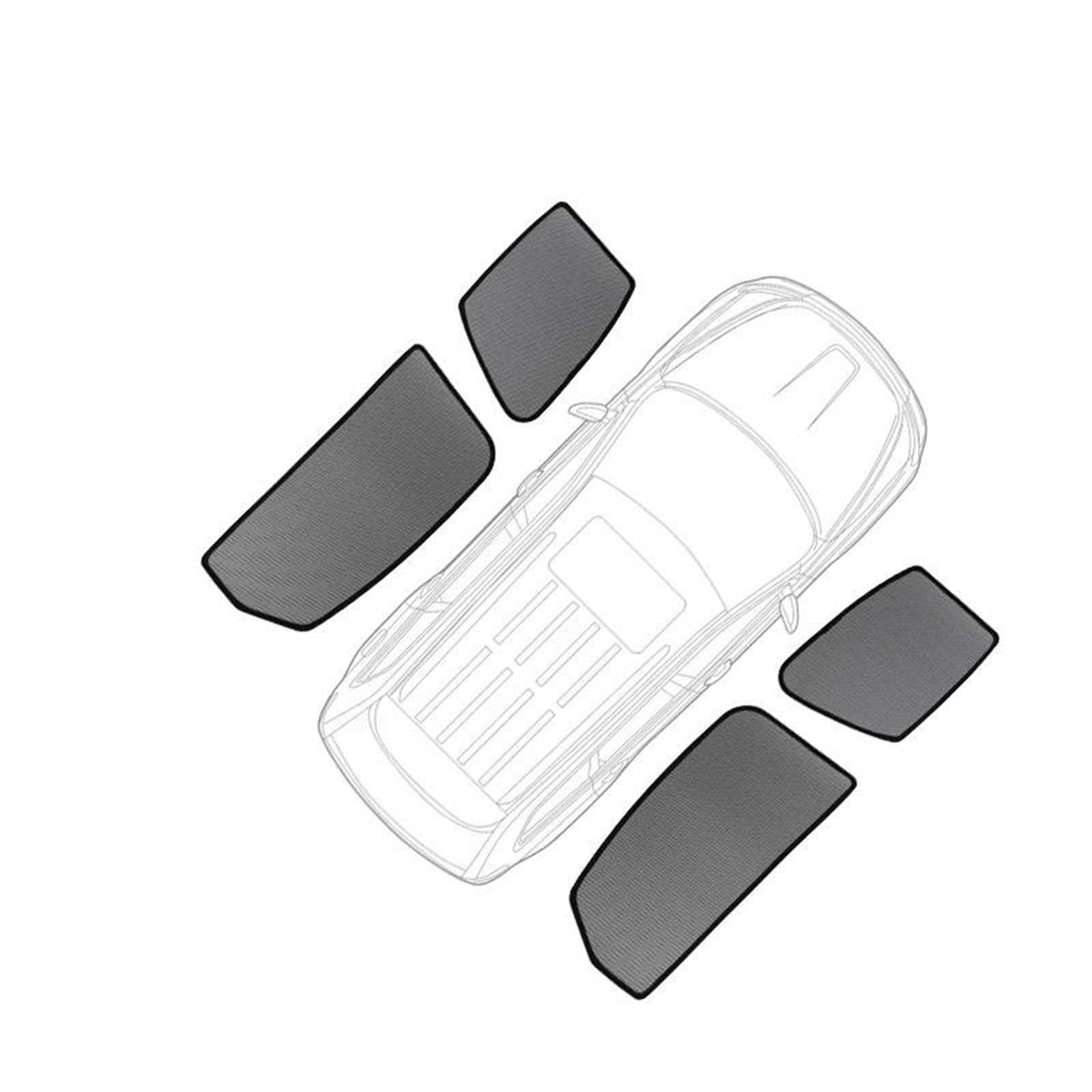 Auto-Sonnenschutz Für Toyota Für Mark X ZIO Faltbare Visier Magnetische Sonnenschirm Frontscheibe Mesh Vorhang Hinten Seite Fenster Sonnenschutz Auto Sonnenblende(4PCS Side) von DZSQTUND