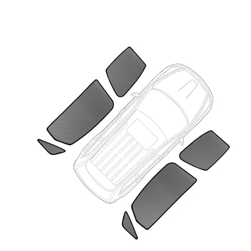 Auto fensterblenden Für Toyota Für RAV4 XA50 2019-2023 Auto Sonnenschirm Magnetische Frontscheibe Rahmen Vorhang Hinten Seite Fenster Shades Visier Auto Sonnenschutz Fenstervisiere(6PCS Side) von DZSQWEQRR