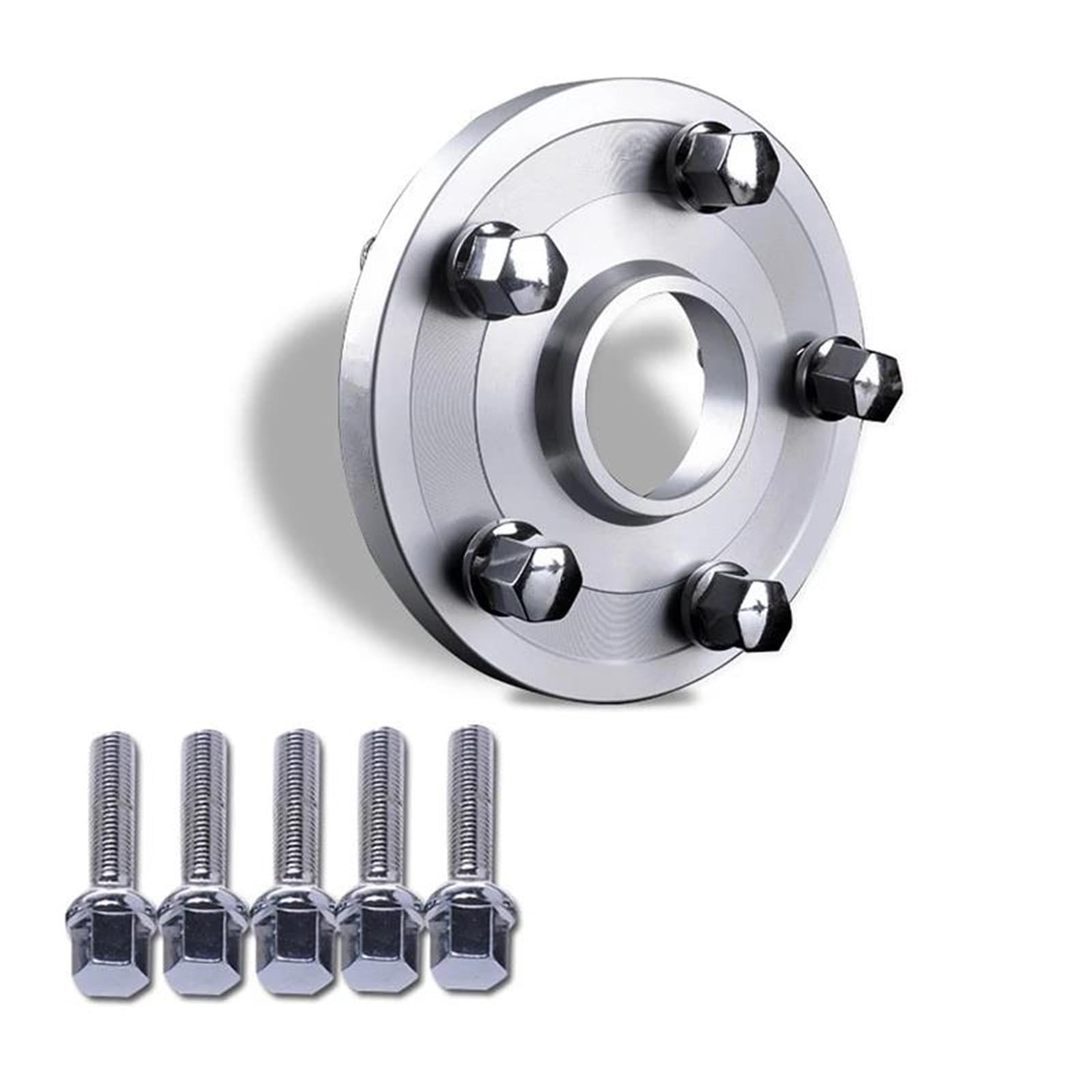 Spurverbreiterung 1 Stück Reifendistanzadapter PCD 5x120 CB 72,6 Mm Für Countryman Für Paceman Wheels Spacer Kit Auto Rad Distanzscheiben(Silber,Adapter 15mm) von DZSQWETYU