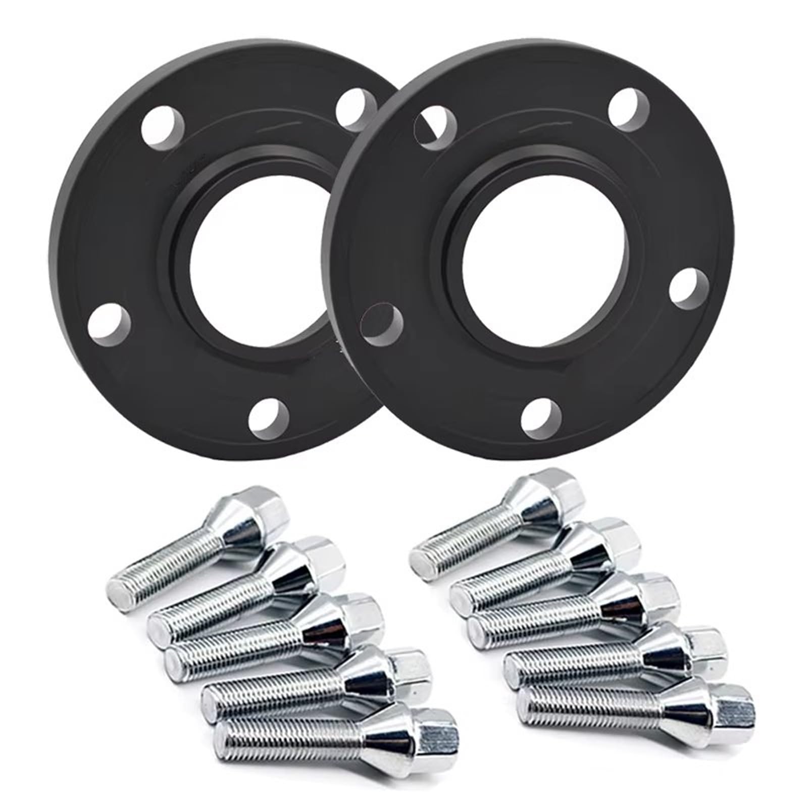 Spurverbreiterung Auto Spurverbreiterungen Centric Rad Dichtung Flansch Radnabe Adapter + Radmutter Rad Spacer Für E90 Für M1 Für M3 Für M6 E36 E65 Auto Rad Distanzscheiben(Black 15mm 40mmM12x1.5) von DZSQWETYU