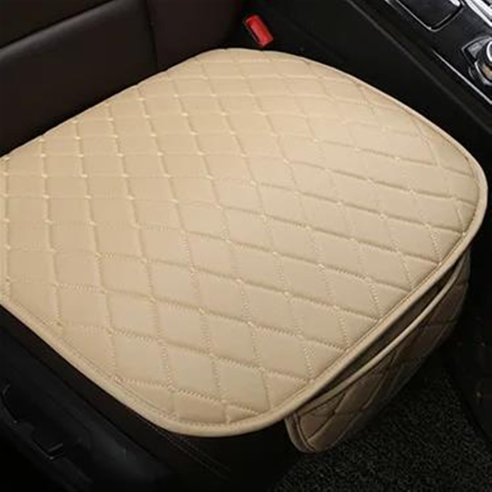 DZST Pkw-Sitzbezug PU Leder Universal Kissen Auto Sitzbezug Für Mercedes Für W205 C-Klasse W202 W203 W204 A205 Auto Innen Details Sitzschoner-Auto(Beige 1 Seat) von DZST