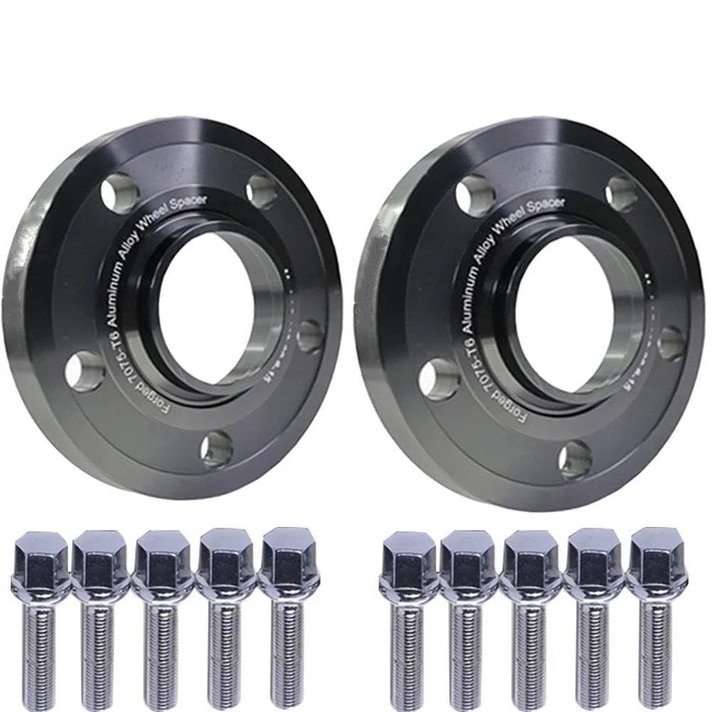 Spurverbreiterung Spurplatten 2 Stück T6-7075 15/20 Mm 5 X 112 66,6 Hub-Centric-Radabstandshalter Mit Verlängerten Radschrauben Für Mercedes Für Benz Lochkreisadapter(2PCS 7075 15mm) von DZST