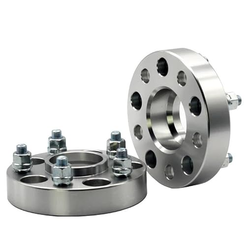 Spurverbreiterung Spurplatten 20/25/30/35/40/45mm PCD 6x139,7 110mm Spurverbreiterungen Adapter 6 Lug Für Toyota Für Land Für Cruiser 2 Stück (1 Paar) Lochkreisadapter(2PCS 45mm Silver) von DZST