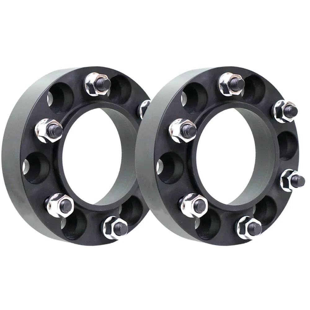 Spurverbreiterung Spurplatten 2Pcs PCD 6x 139,7 93,1mm Aluminium Legierung Rad Spacer Adapter Für Ford Für Bronco Für Mazada BT-50 (2006-2021) Lochkreisadapter(2Pcs Black 30mm) von DZST