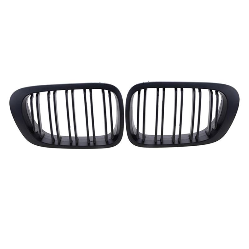 KüHlergrill Frontstoßstange Nierengitter Racing Grill Für 3er Serie Für E46 1998–2003 Zierleiste Kompatibel(Kidney Grille 6) von DZSTBUJIY