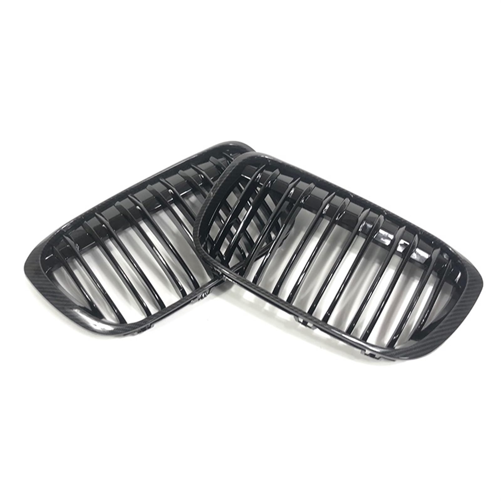 KüHlergrill Frontstoßstange Nierengrill Renngrill Für X1 F48 F49 2016–2019 Zierleiste Kompatibel(Kohlenstoff-Look) von DZSTBUJIY