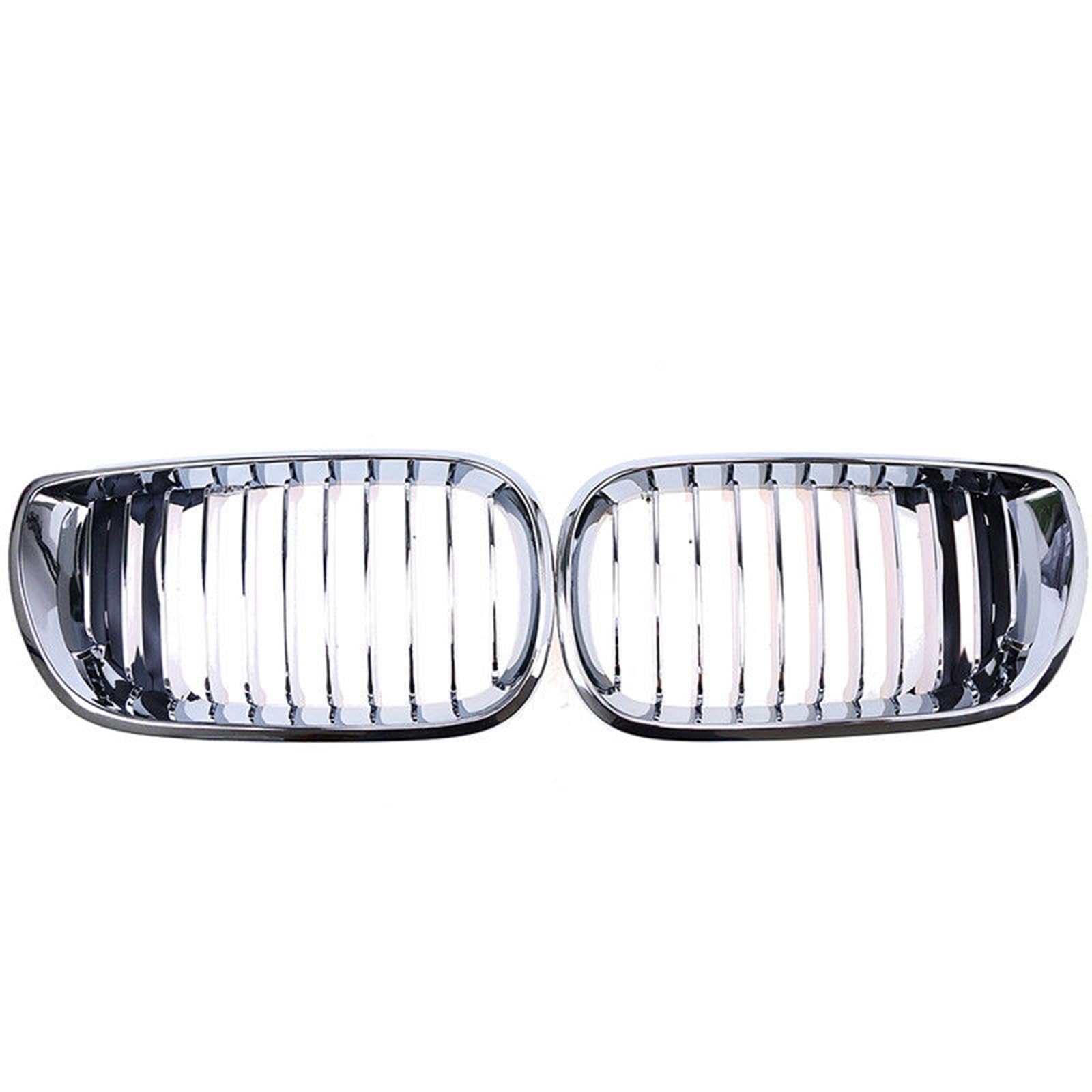 KüHlergrill Frontstoßstangen-Nierengitter Für 3er-Serie E46 4-Türer 320i 325i 2002–2005 Zierleiste Kompatibel(Chrome) von DZSTBUJIY