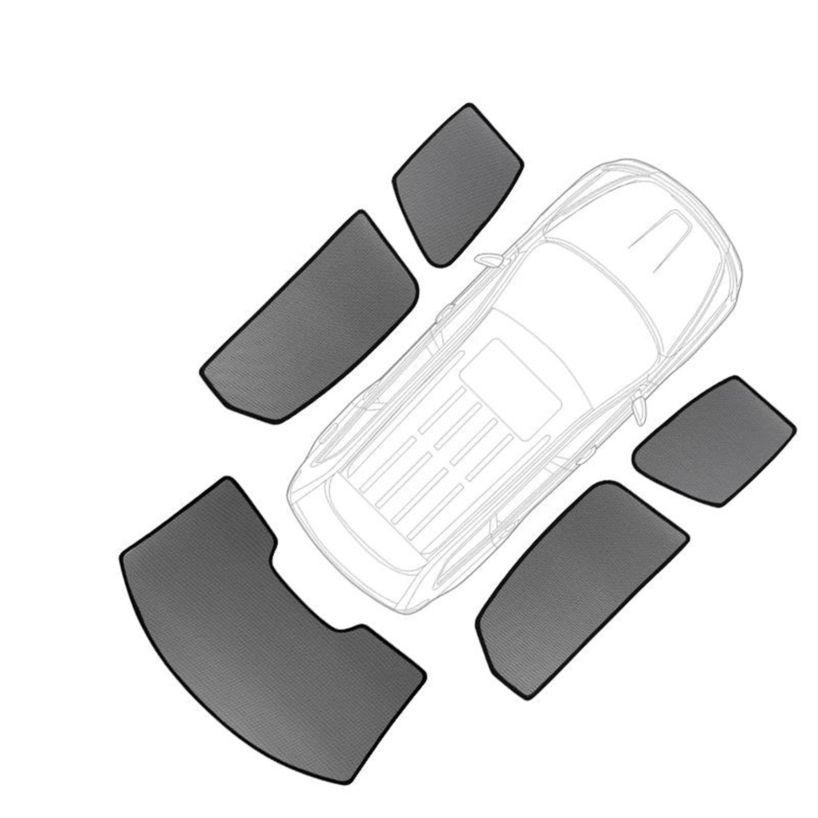 Sonnenblende Für Volvo Für XC90 2015-2023 2024 Auto-Sonnenschutzschild Magnetischer Frontscheibenrahmen Vorhang Rückseite Visier Auto Sonnenshutz(5pcs) von DZSTBUJIY
