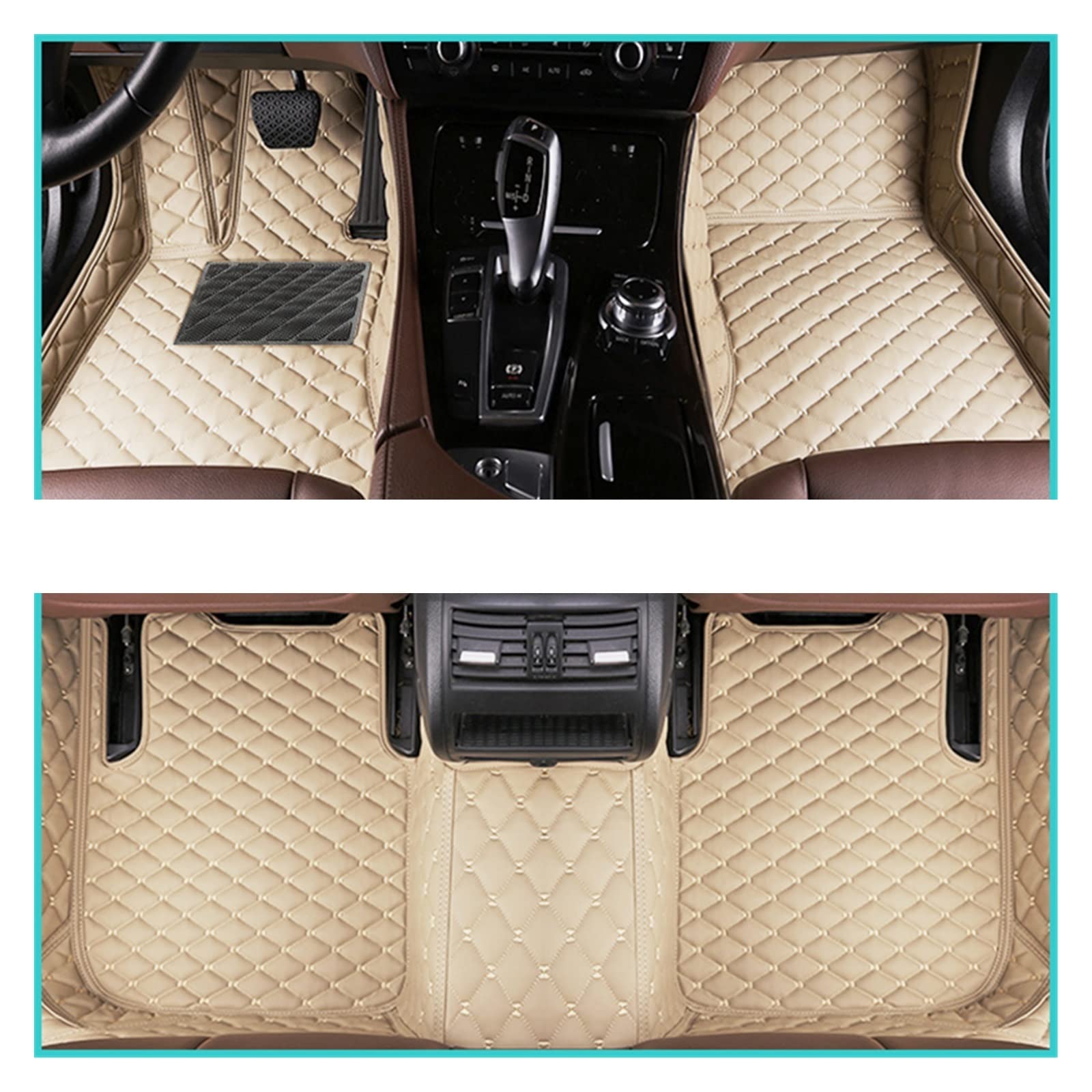 Auto Matten Auto-Fußmatten Für Benz Für GLC Coupe SUV Für X253 Für C253 2017 2018 2019 2020Custom Foot Pads Autoteppichabdeckung Innenausstattung Auto Fussmatten(LIGHE BEIGE) von DZSYANJIASM