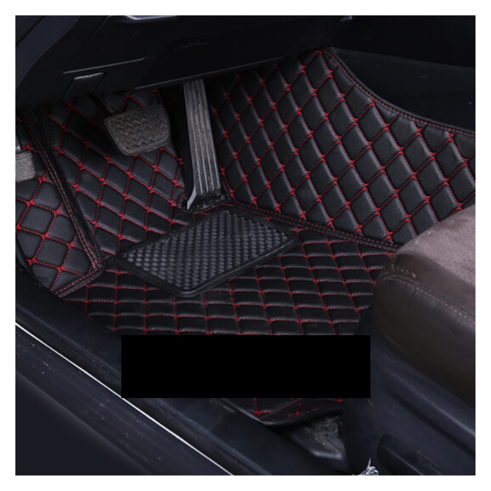 Auto Matten Auto-Fußmatten Für Golf 7 Für MK7 2013 2014 2015 2016 2017 2018 2019 Auto-Innenraum-Styling-Schutzabdeckungen Teppiche Auto Fussmatten(Front 1pcs bk red) von DZSYANJIASM