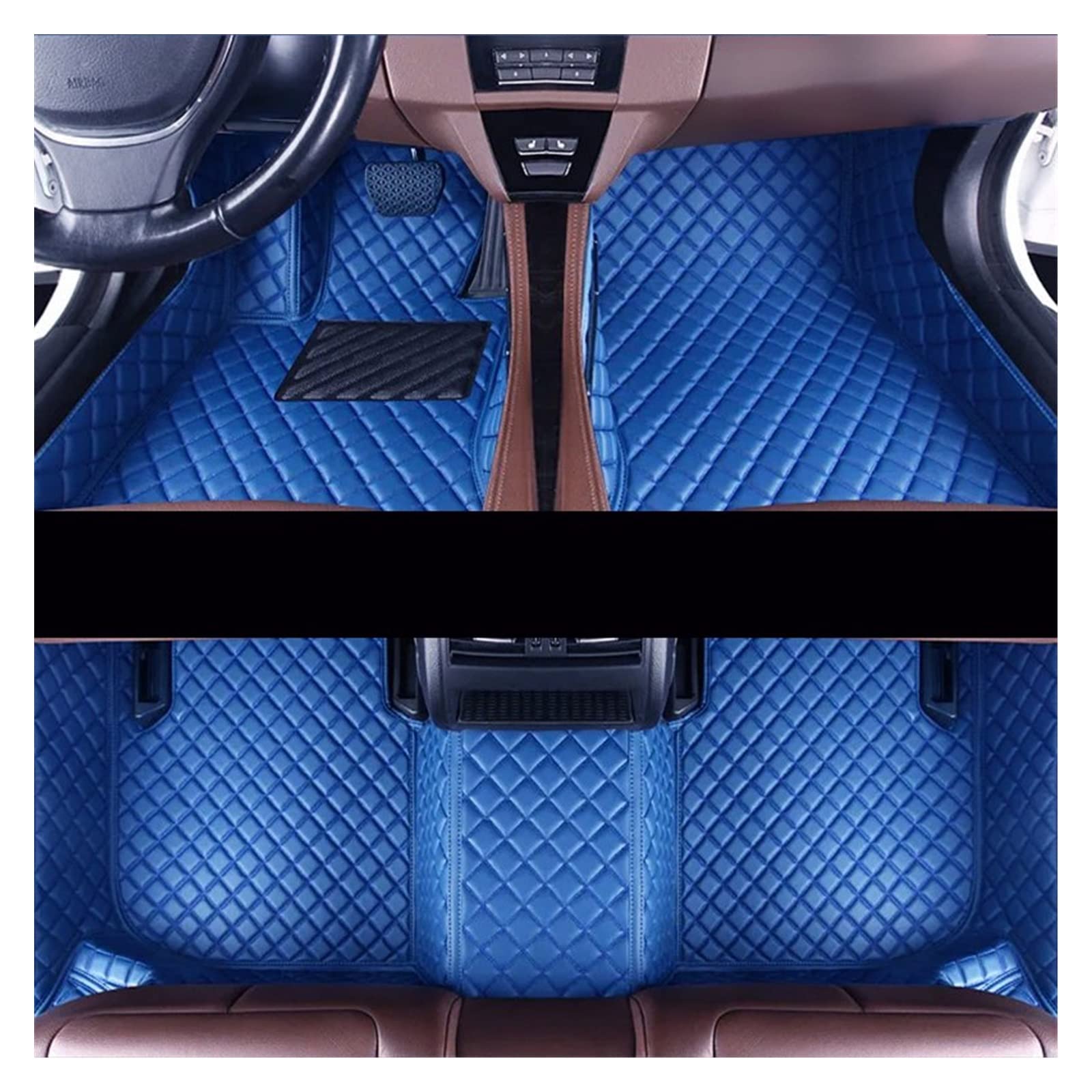 Auto Matten Auto-Fußmatten Für VW Für Touareg Für 2011-2018 Custom Auto Fußpolster Innenausstattung Auto Fussmatten(Blau) von DZSYANJIASM