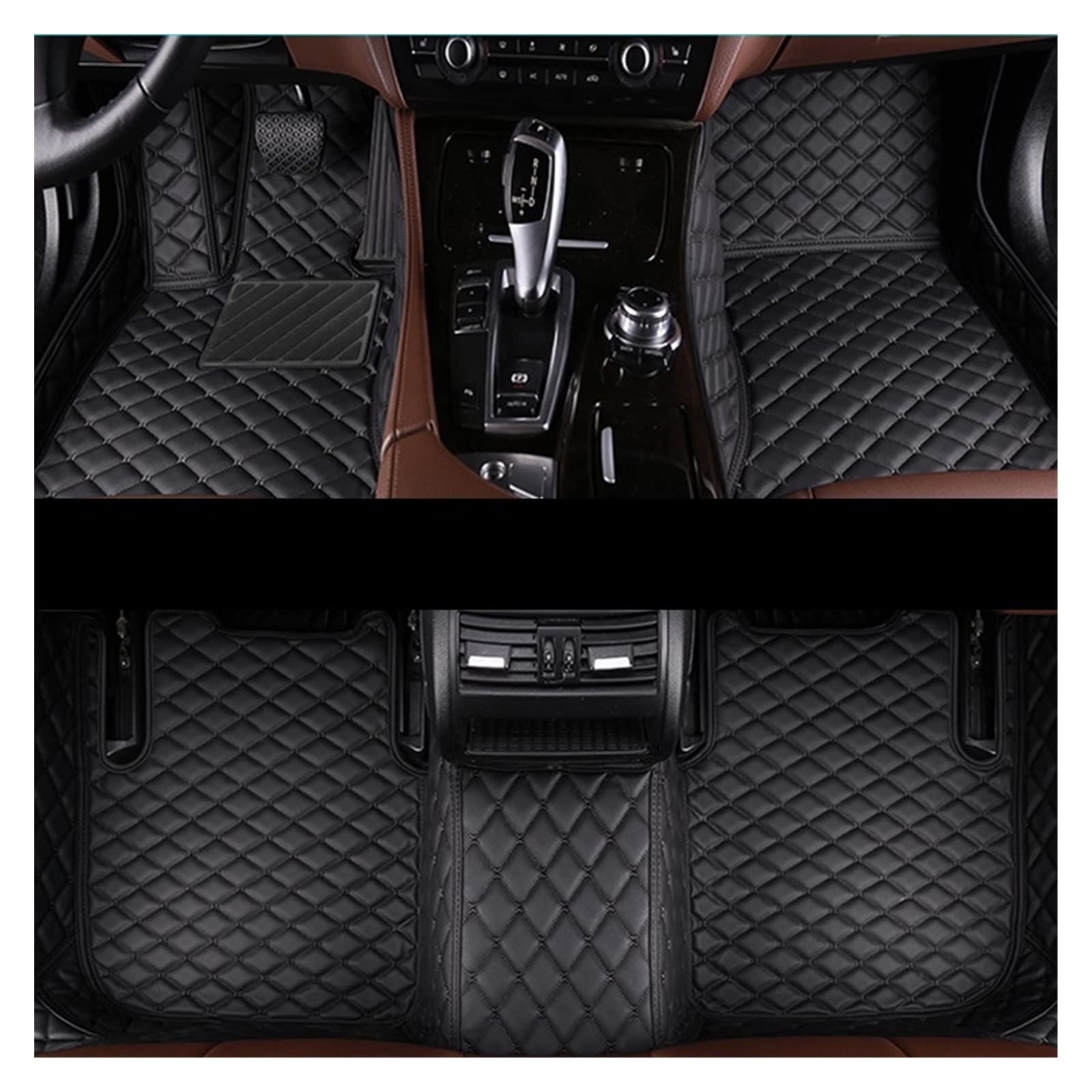 Auto Matten Auto-Fußmatten Für X5 Für E70 (fünf Sitze) 2008 2009 2010 2011 2012 2013 Custom Auto Foot Pads Autoteppichabdeckung Auto Fussmatten(Black-Black) von DZSYANJIASM