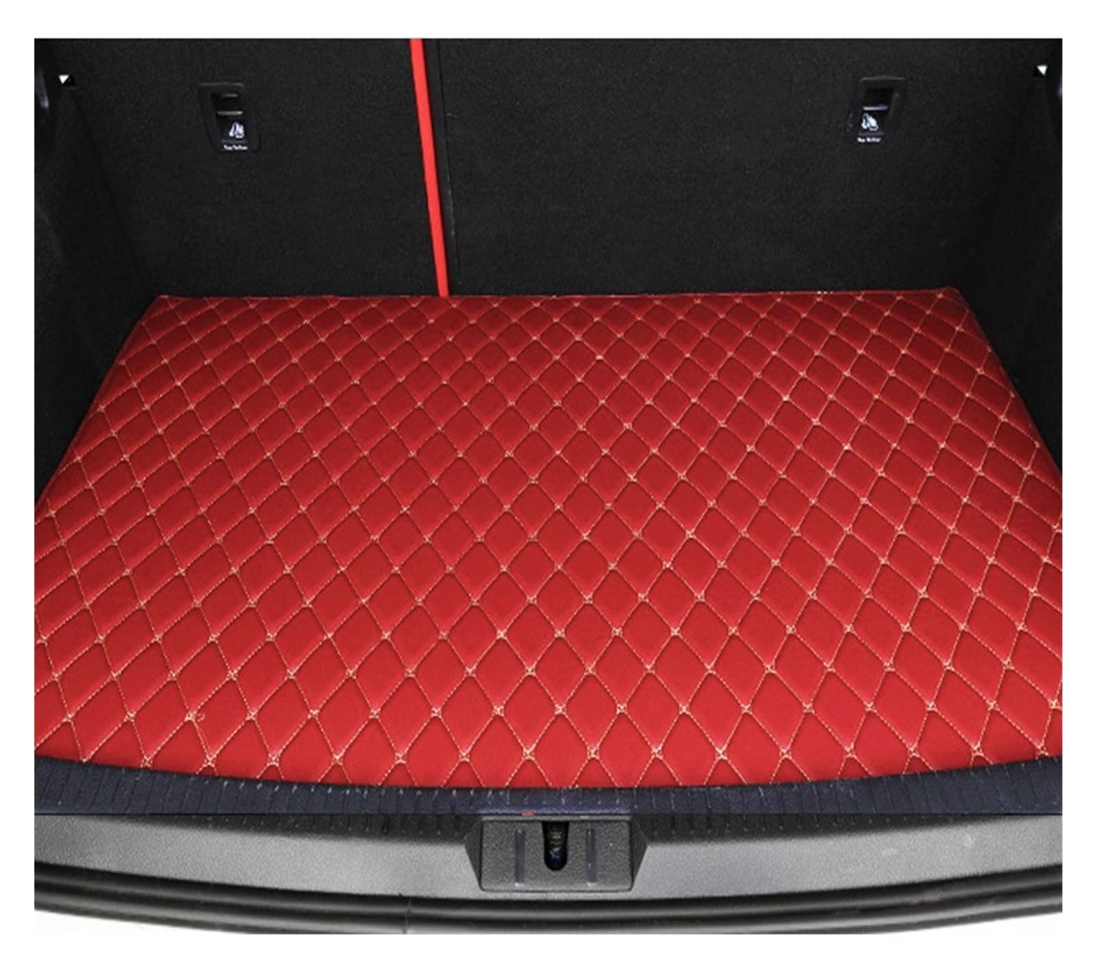 Auto Matten Auto-Fußmatten Für X6 Für F16 2015 2016 2017 2018 2019 Auto-Fußpolster Autoteppichabdeckung Innenzubehör Auto Fussmatten(Trunk- RED) von DZSYANJIASM