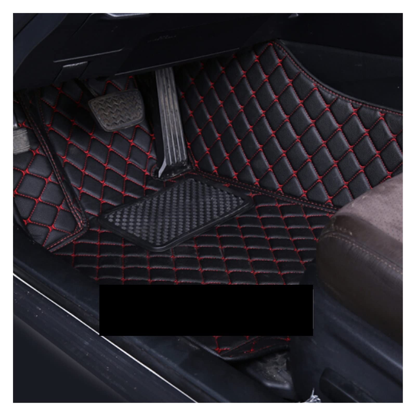 Auto Matten Für Hyundai Für Sonata YF 2011-2014 Auto Fußmatten Innen Styling Benutzerdefinierte wasserdichte Abdeckungen Lederteppiche Auto Fussmatten(Front 1pcs bk red) von DZSYANJIASM