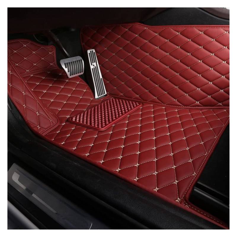 Auto Matten Luxusleder 3D-Innenraumteile Automatten Mit Taschen Bodenteppich Teppiche Für Dodge for Ram 1500 2013-2015 Zubehör Auto Fussmatten(1 Seat1) von DZSYANJIASM