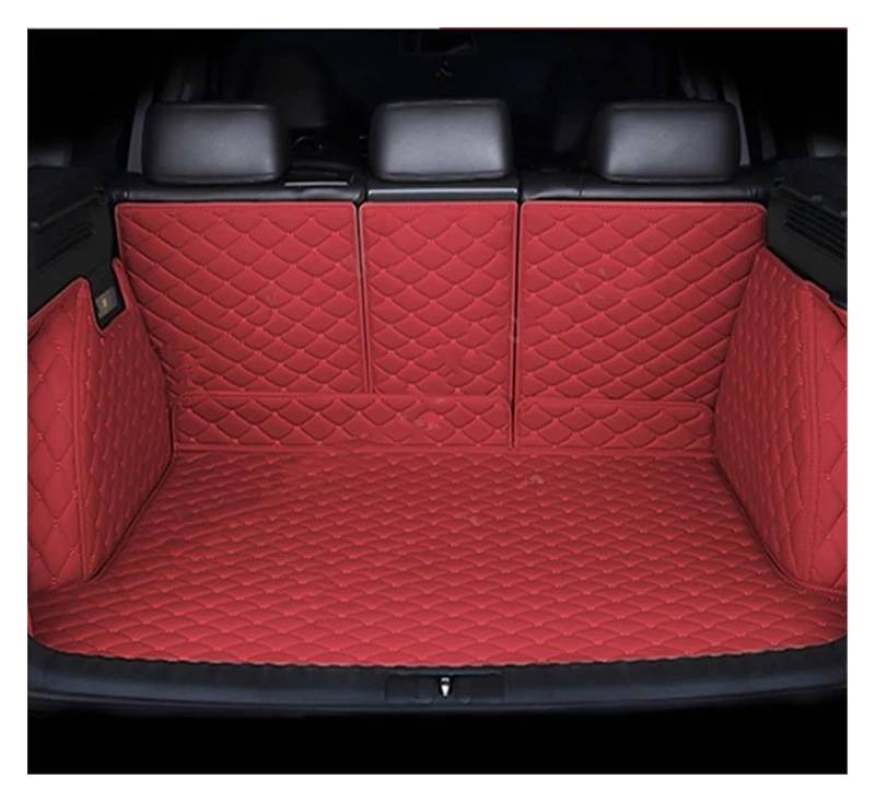 Auto Stamm Matten Für Q7 4L MK1 2006~2015 7 Sitz wasserdichte Auto Innen Trunk Fenster Pad Auto Stamm Lagerung Pad Auto Zubehör Kofferraummatte Kofferraumschutz Matte(Kastanienbraun,Full Cover) von DZSYANJIASM