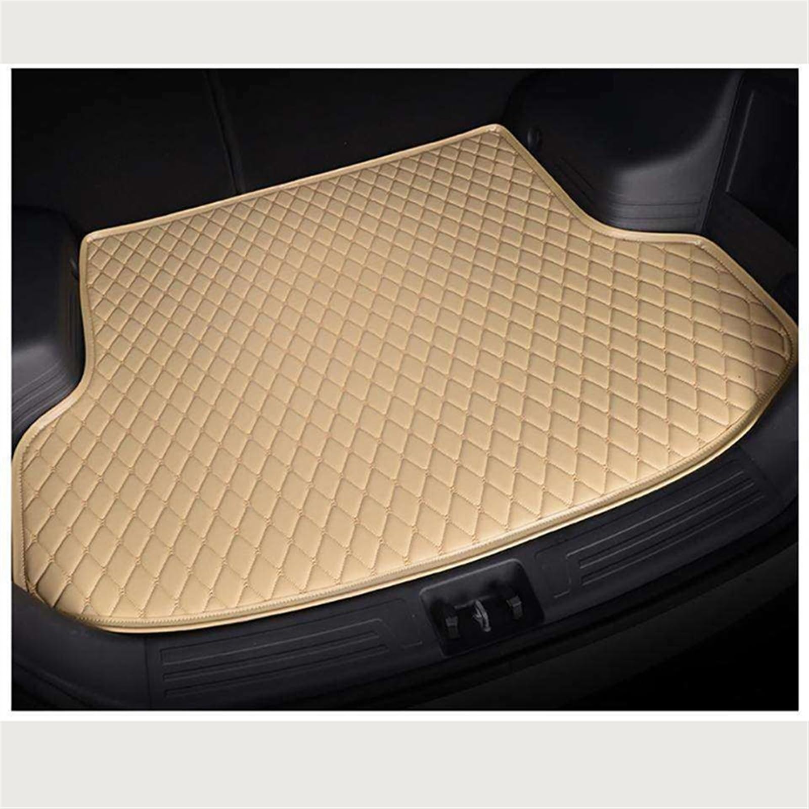 Benutzerdefinierte Leder Kofferraum Matten Für Nissan Für Rogue 2008-2023 Matte Auto Kofferraum Abdeckung Teppiche Auto Boot Liner Matte Kofferraummatte Kofferraumschutz Matte(Beige) von DZSYANJIASM