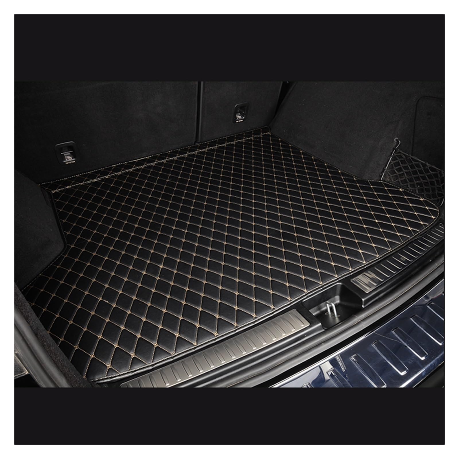 Custom Car Boot Teppich Fit Für Pilot 2016 2017 2018 2019 2020 2021 2022 Auto Zubehör Cargo-Liner Pads Auto Stamm Matten Kofferraummatte Kofferraumschutz Matte(Schwarzbeige) von DZSYANJIASM