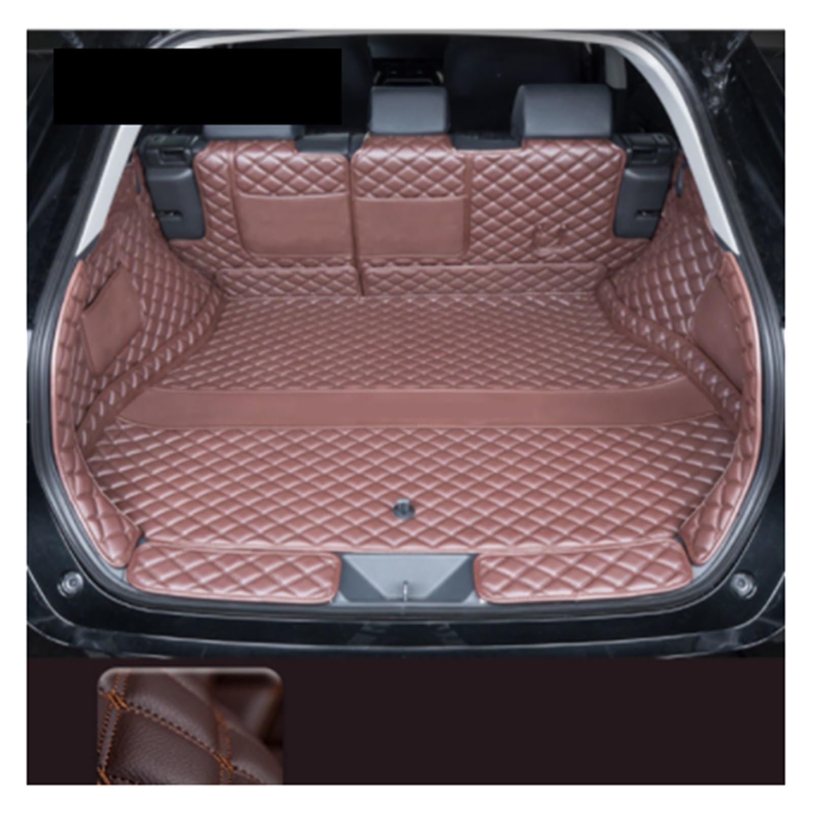 Für Toyota Für Harrier 2021 2022 Auto Boot Mat Hinten Stamm Mat Cargo Leder Boden Teppich Fach Schutz Zubehör Matten Kofferraummatte Kofferraumschutz Matte(Kaffee,Full Cover) von DZSYANJIASM