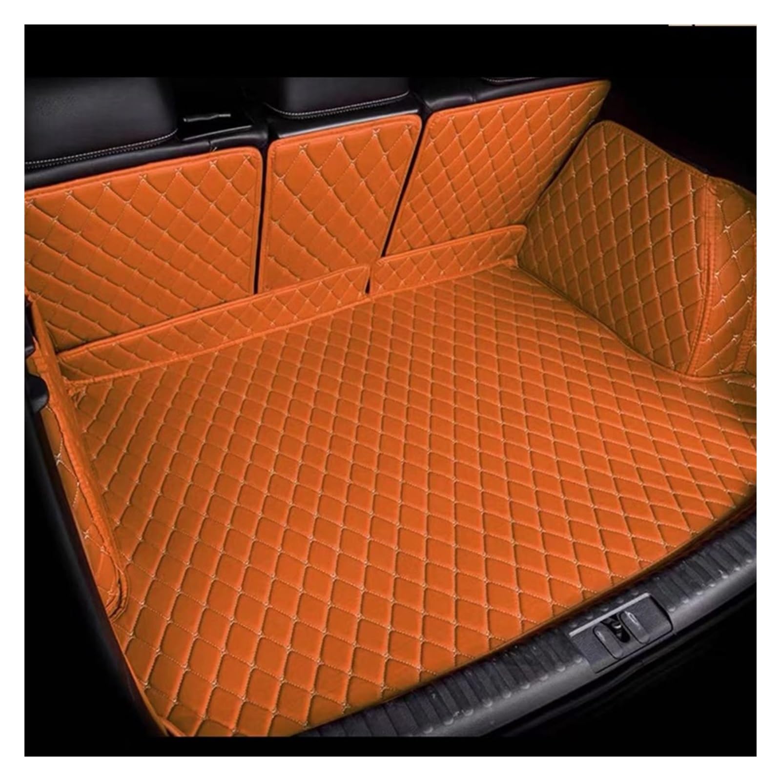 Kofferraum Matte Für Cadillac SRX 2010 2011 2012 2013 2014 2015 2016 Cargo-Liner Teppich Innen Teile Zubehör Abdeckung Kofferraummatte Kofferraumschutz Matte(Braun,Full Cover) von DZSYANJIASM