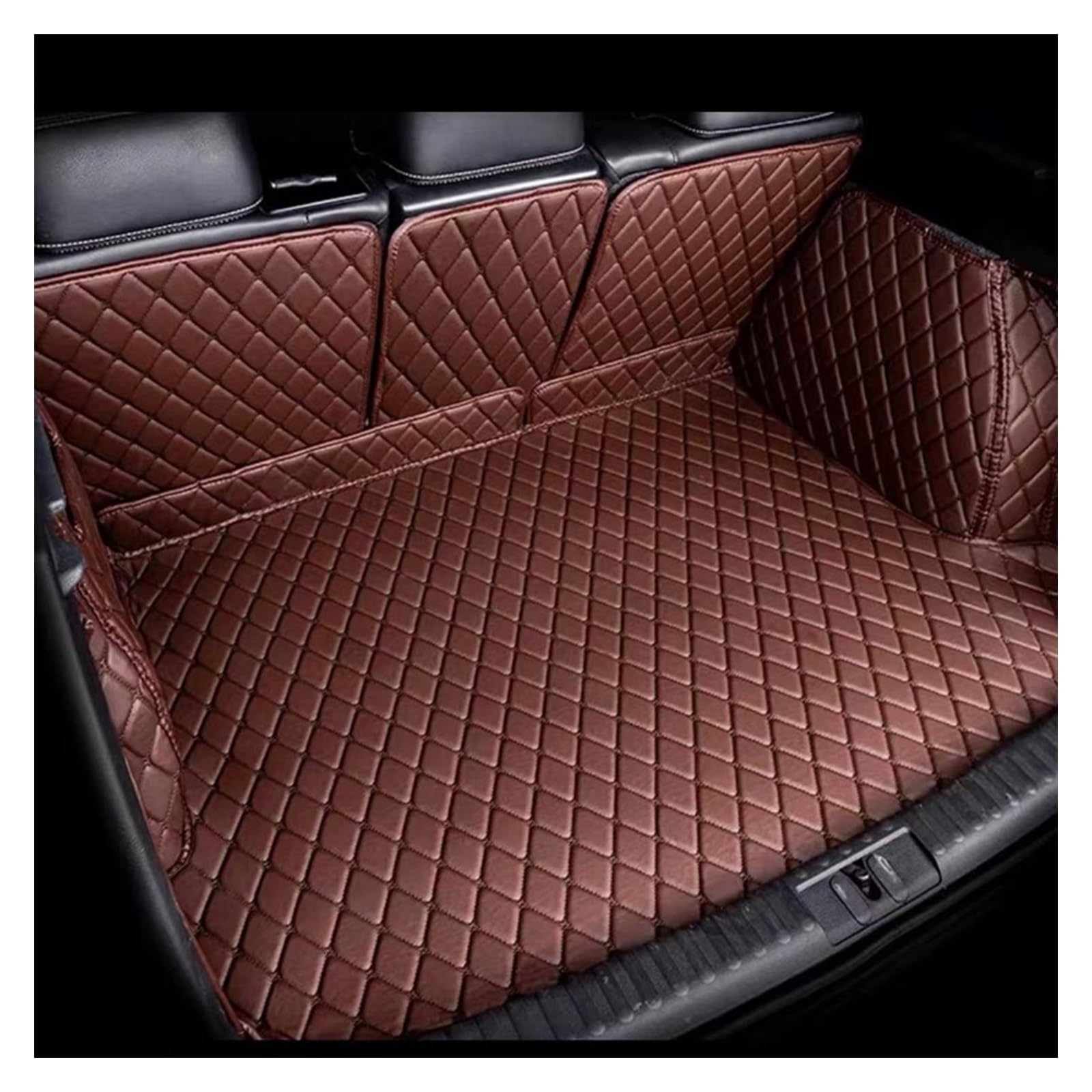 Kofferraum Matte Für Cadillac SRX 2010 2011 2012 2013 2014 2015 2016 Cargo-Liner Teppich Innen Teile Zubehör Abdeckung Kofferraummatte Kofferraumschutz Matte(Kaffee,Full Cover) von DZSYANJIASM