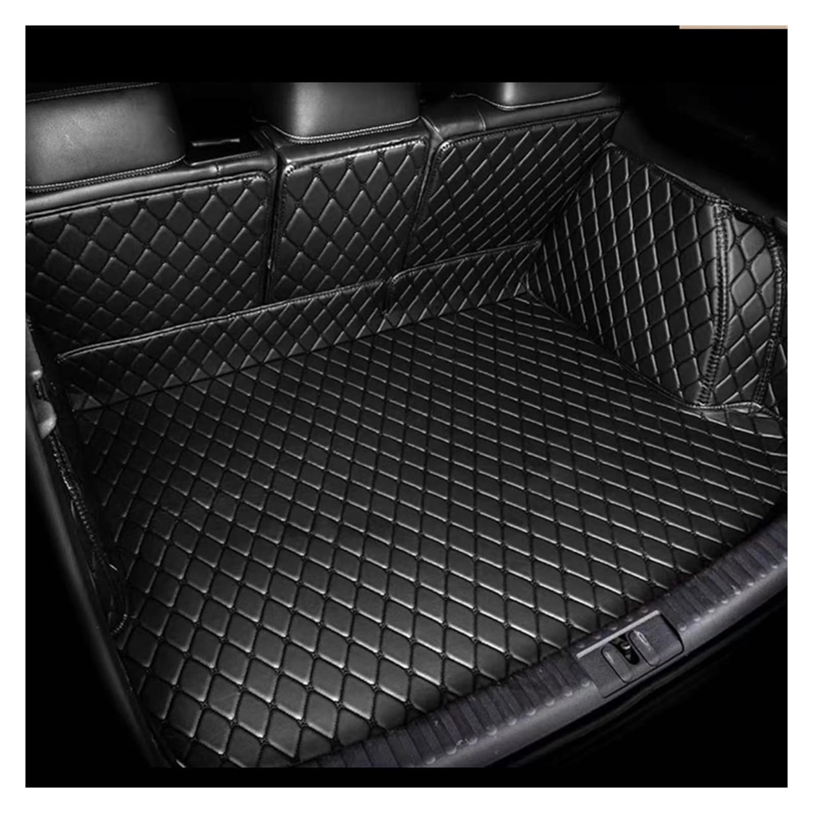 Kofferraum Matte Für Cadillac SRX 2010 2011 2012 2013 2014 2015 2016 Cargo-Liner Teppich Innen Teile Zubehör Abdeckung Kofferraummatte Kofferraumschutz Matte(Schwarz,Full Cover) von DZSYANJIASM