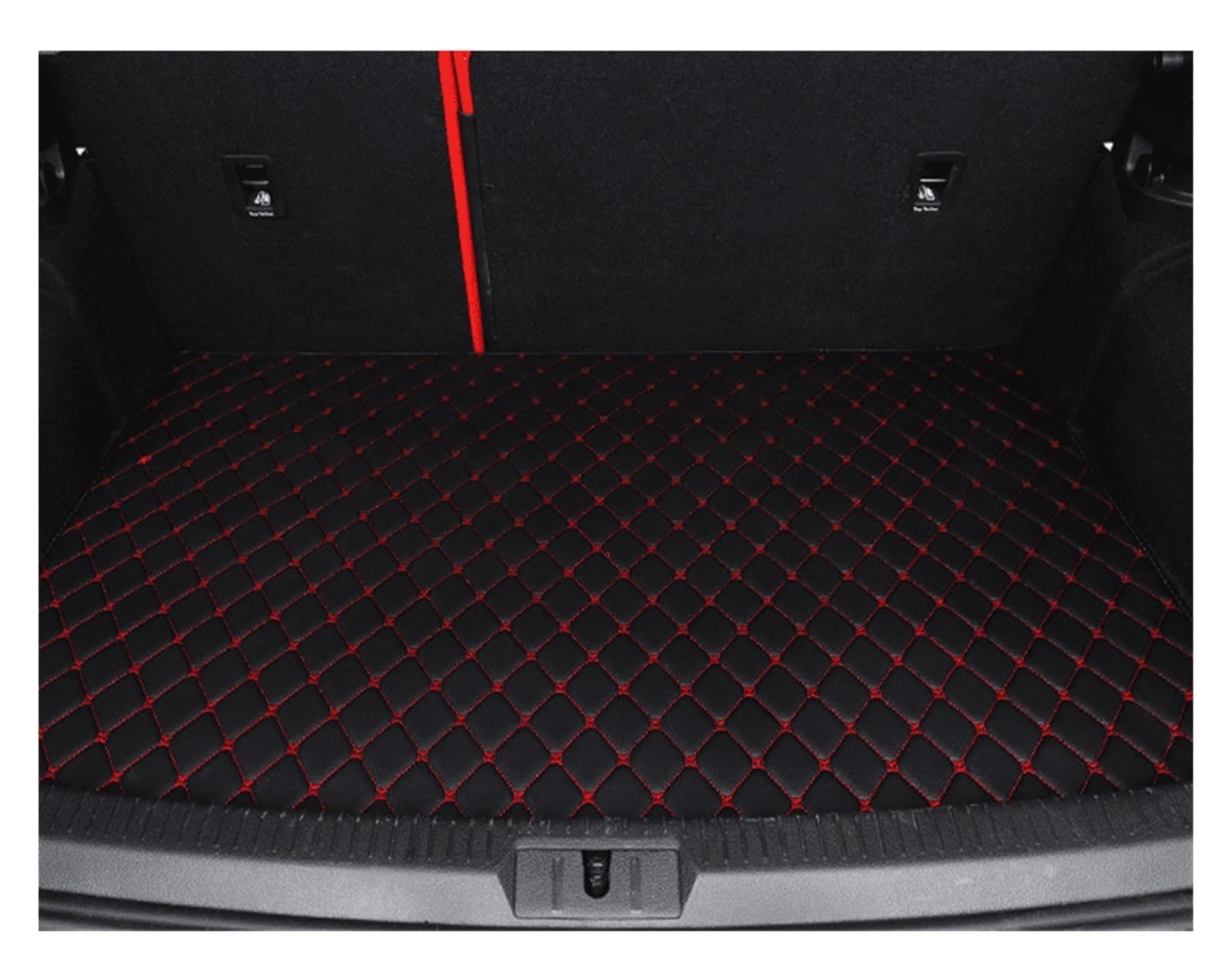 Kofferraummatte Für X5 E53 (fünf Sitze) 2004 2005 2006 2007 Frachtmatte Teppich Innenzubehör Abdeckung Kofferraummatte Kofferraumschutz Matte(Black- Red) von DZSYANJIASM