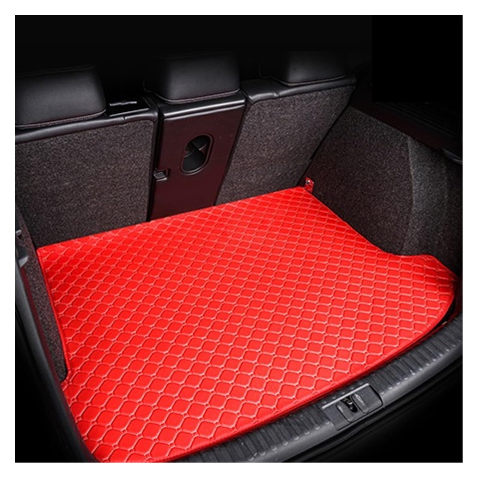 Leder Auto Stamm Matten Für Q5 2013-2016 Hinten Stamm Boden Mat Fach Teppich Schlamm Kofferraummatte Kofferraumschutz Matte(Rot,1pc) von DZSYANJIASM