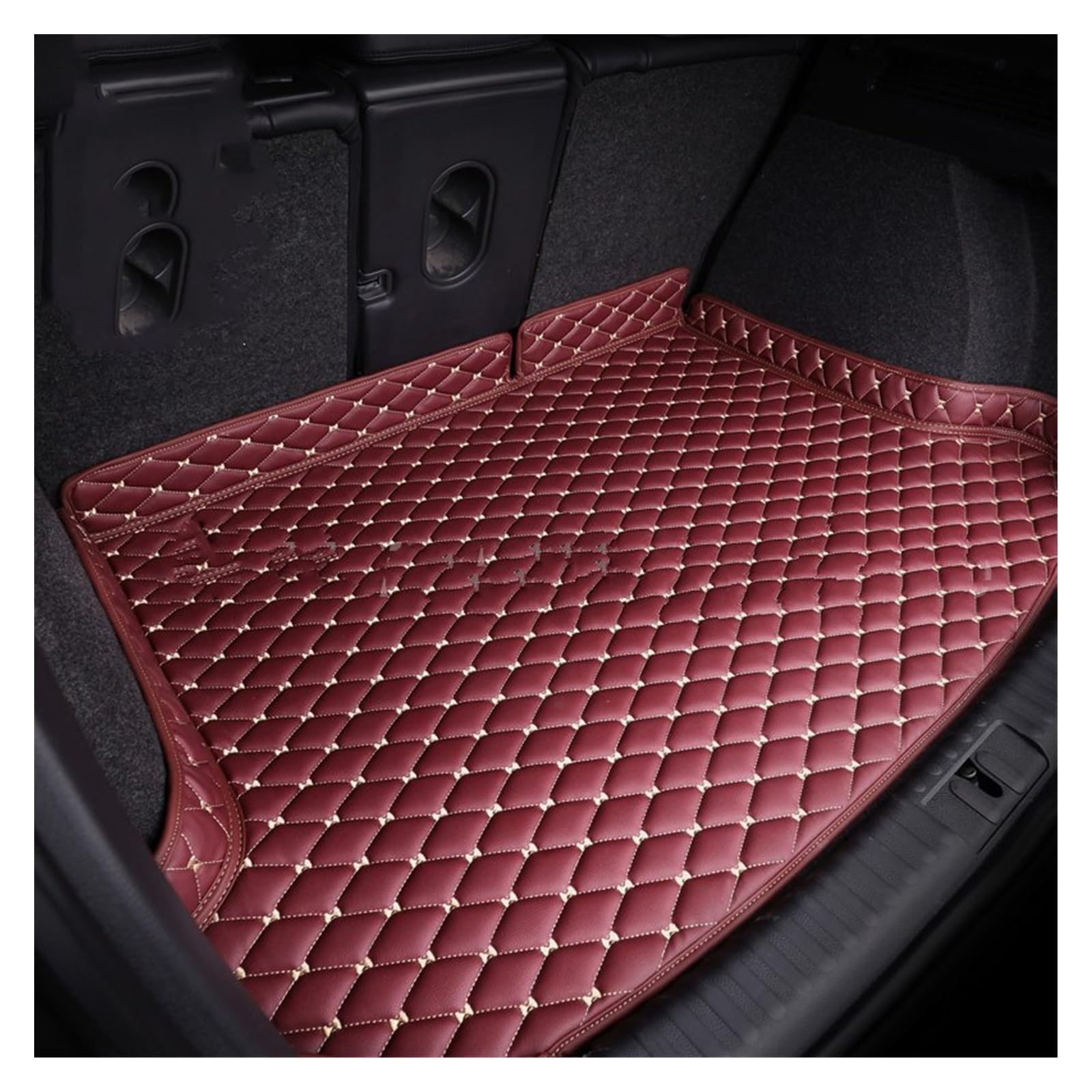 Leder Material Kofferraum Matten Für Nissan Für X-Trail T31 2014 2015 2016 2017 2018 2019 2020 5 Sitze Cargo-mat Zubehör Kofferraummatte Kofferraumschutz Matte(RED Wine,1pc) von DZSYANJIASM