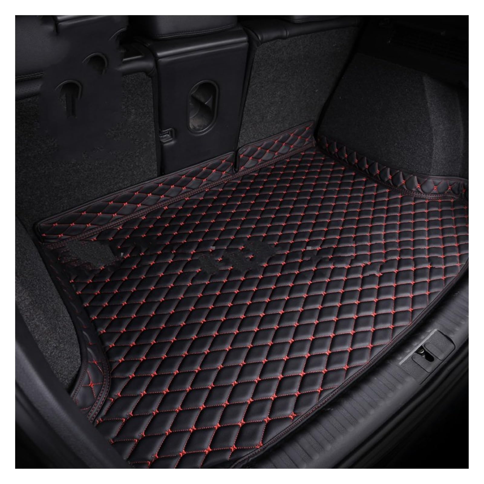 Leder Material Kofferraum Matten Für Nissan Für X-Trail T31 2014 2015 2016 2017 2018 2019 2020 5 Sitze Cargo-mat Zubehör Kofferraummatte Kofferraumschutz Matte(Schwarz Rot,1pc) von DZSYANJIASM