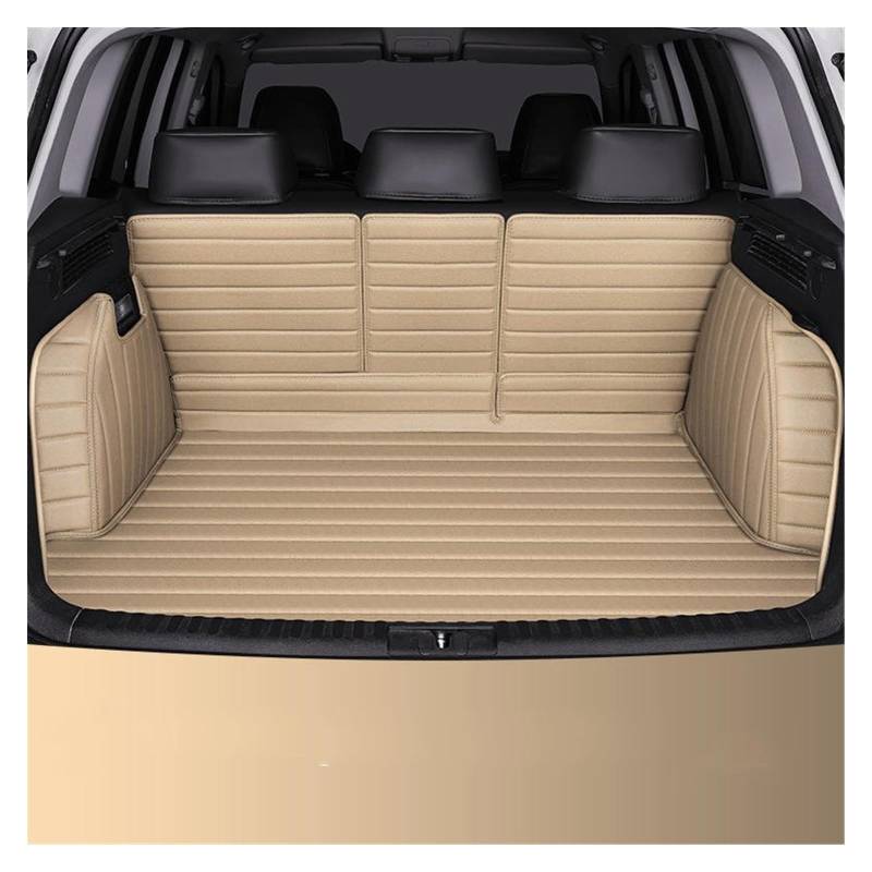 Luxus Kofferraum Matte Für Jeep Für Grand Für Cherokee Wk2 360 ° Volle Abdeckung Center Zubehör Innen Leder Kofferraummatte Kofferraumschutz Matte(Beige) von DZSYANJIASM