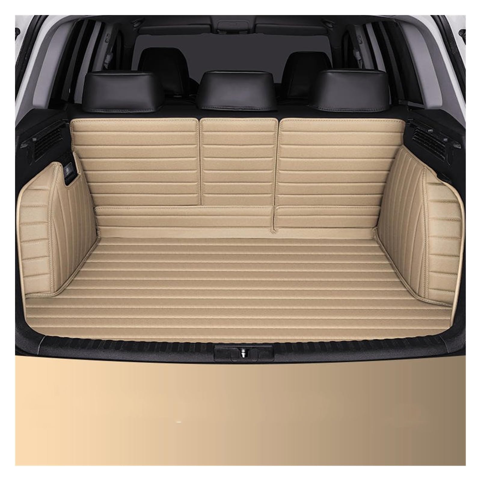 Luxus Kofferraum Matte Für Subaru Für Forester 2008~2012 360 ° Volle Abdeckung Center Zubehör Innen Leder Kofferraummatte Kofferraumschutz Matte(Beige) von DZSYANJIASM