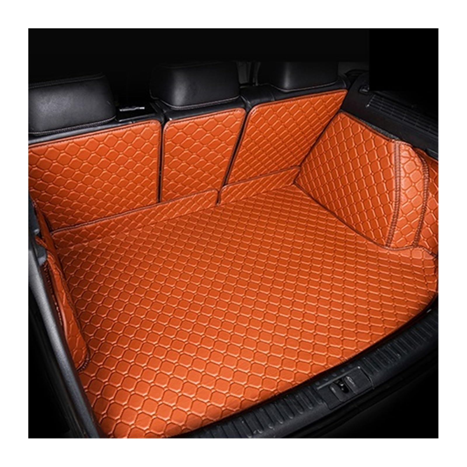 Maßgeschneiderte Leder-Kofferraummatte Für Cadillac CT5 2020 Cargo-Mat-Zubehör Innen-Kofferraum Kofferraummatte Kofferraumschutz Matte(Braun,Full Cover) von DZSYANJIASM