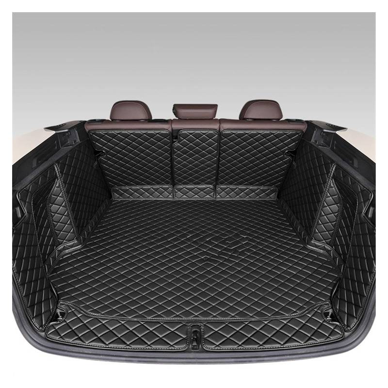 Maßgeschneiderte Leder-Kofferraummatten Für Peugeot Für 2008 P24 2020 Cargo Mat Zubehör Kofferraummatte Kofferraumschutz Matte(Schwarz,7 Pcs) von DZSYANJIASM