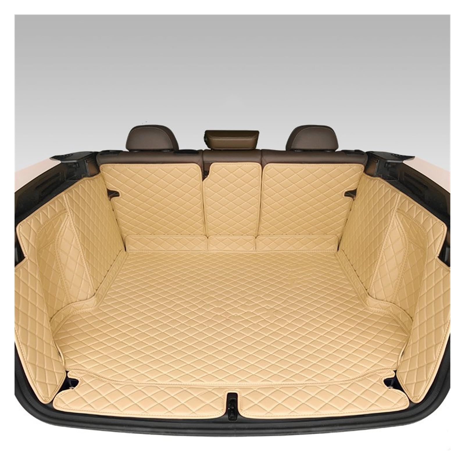 Maßgeschneiderte Leder-Kofferraummatten Für Suzuki Für Swift 2005 2006 2007 2008 2009 2010 2011 2012 2013 2018 Cargo Mat Zubehör Kofferraummatte Kofferraumschutz Matte(Beige,7 Pcs) von DZSYANJIASM