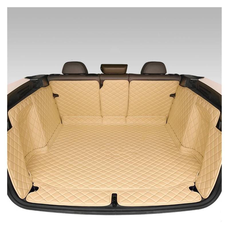 Maßgeschneiderte Leder-Kofferraummatten Für Suzuki Für Swift 2005 2006 2007 2008 2009 2010 2011 2012 2013 2018 Cargo Mat Zubehör Kofferraummatte Kofferraumschutz Matte(Beige,7 Pcs) von DZSYANJIASM