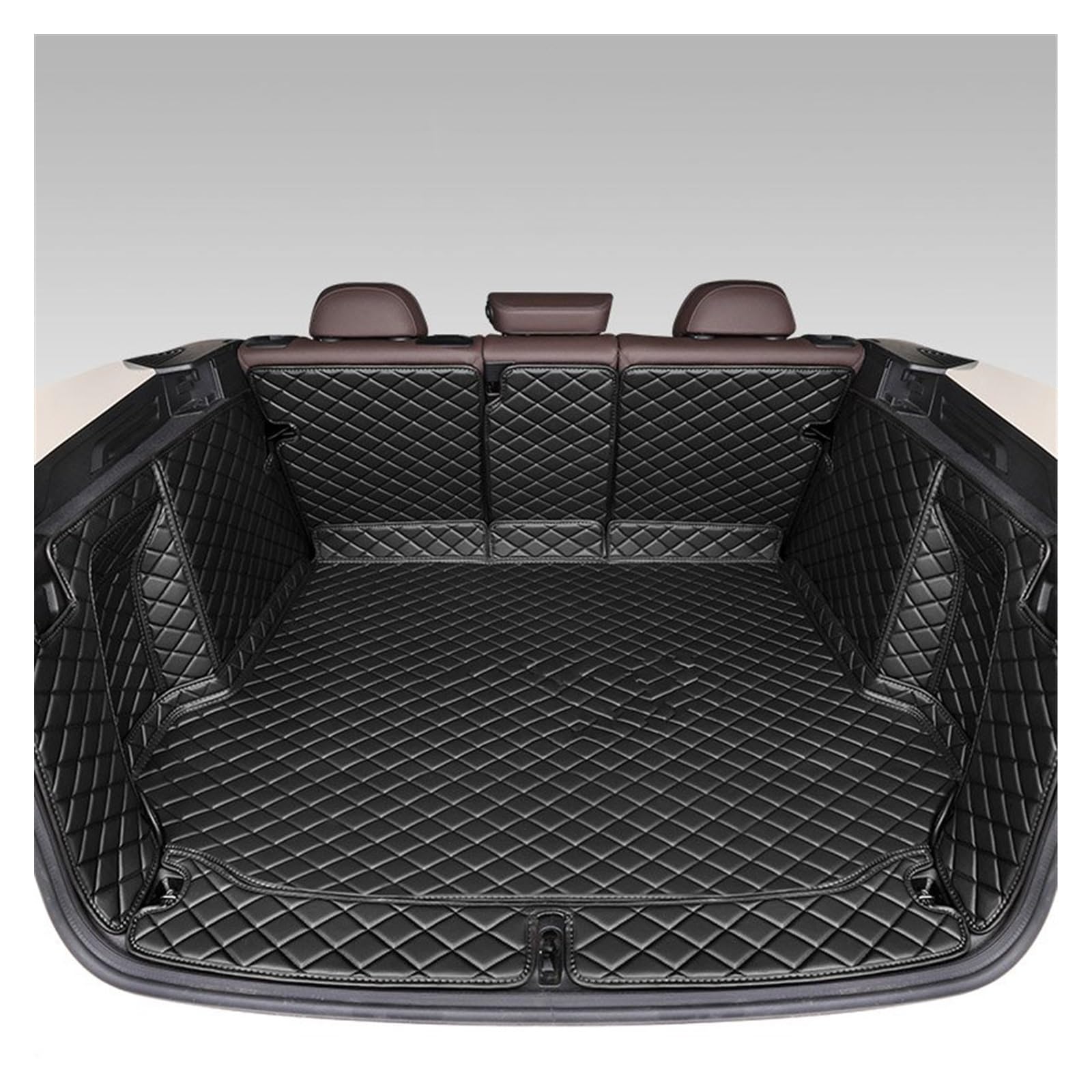 Maßgeschneiderte Leder-Kofferraummatten Für Suzuki Für Swift 2005 2006 2007 2008 2009 2010 2011 2012 2013 2018 Cargo Mat Zubehör Kofferraummatte Kofferraumschutz Matte(Schwarz,7 Pcs) von DZSYANJIASM