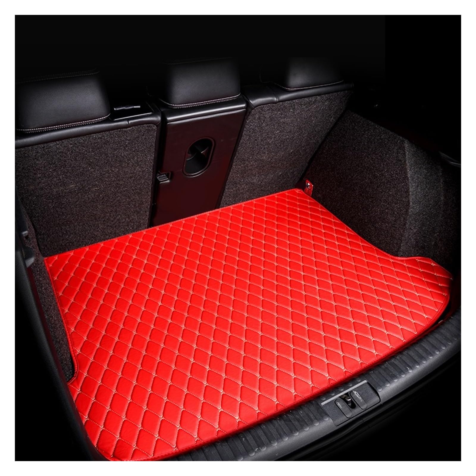 Stamm Matten Für Hyundai Für Sonata I45 YF 2010 2011 2012 2013 2014 wasserdichte Schutz Pads Leder Kofferraum Matten Auto Zubehör Kofferraummatte Kofferraumschutz Matte(Rot,1pc) von DZSYANJIASM