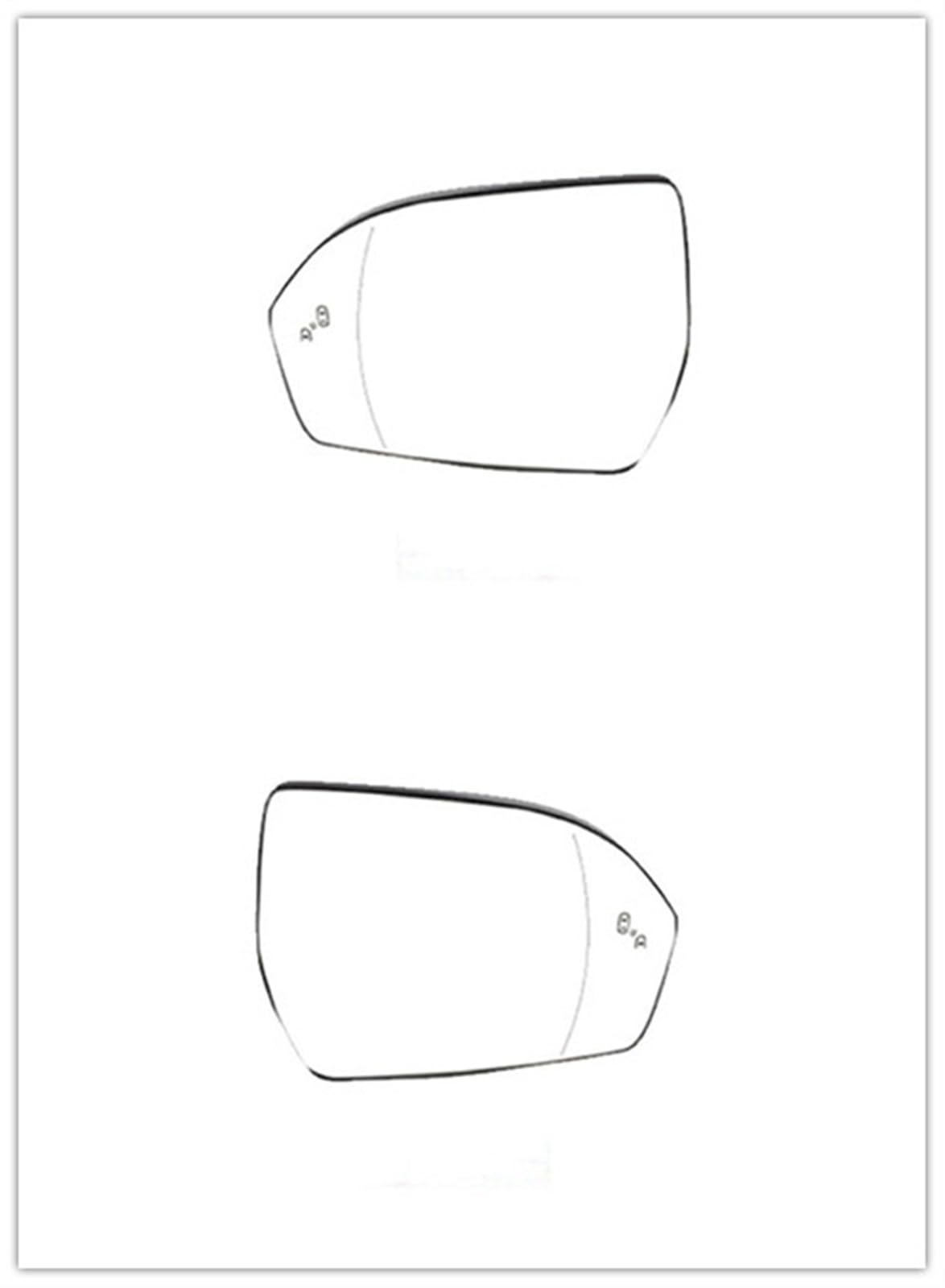 Umkehrlinse Für Lincoln MKC 2014-2019 / MKX 2015-2018 Rückspiegelgläser Außenseite Reflektierende Glaslinse Mit Heizung Toter Winkel Ersatzspiegelglas(Left Right) von DZSYANJIASM