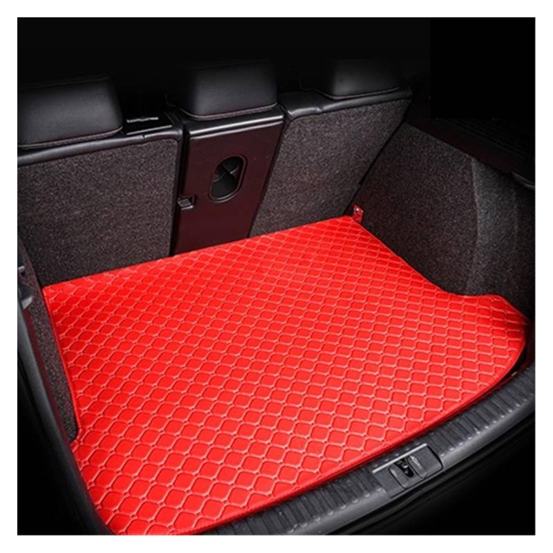 wasserdichte Leder Custom Trunk Automatten Für Infiniti Q70L 2013-2017 Non-Hybrid Rear Trunk Mat Tray Teppich Schlamm Kofferraummatte Kofferraumschutz Matte(Rot,1pc) von DZSYANJIASM